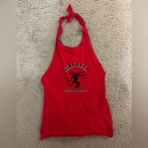 Fireball Red Halter Top